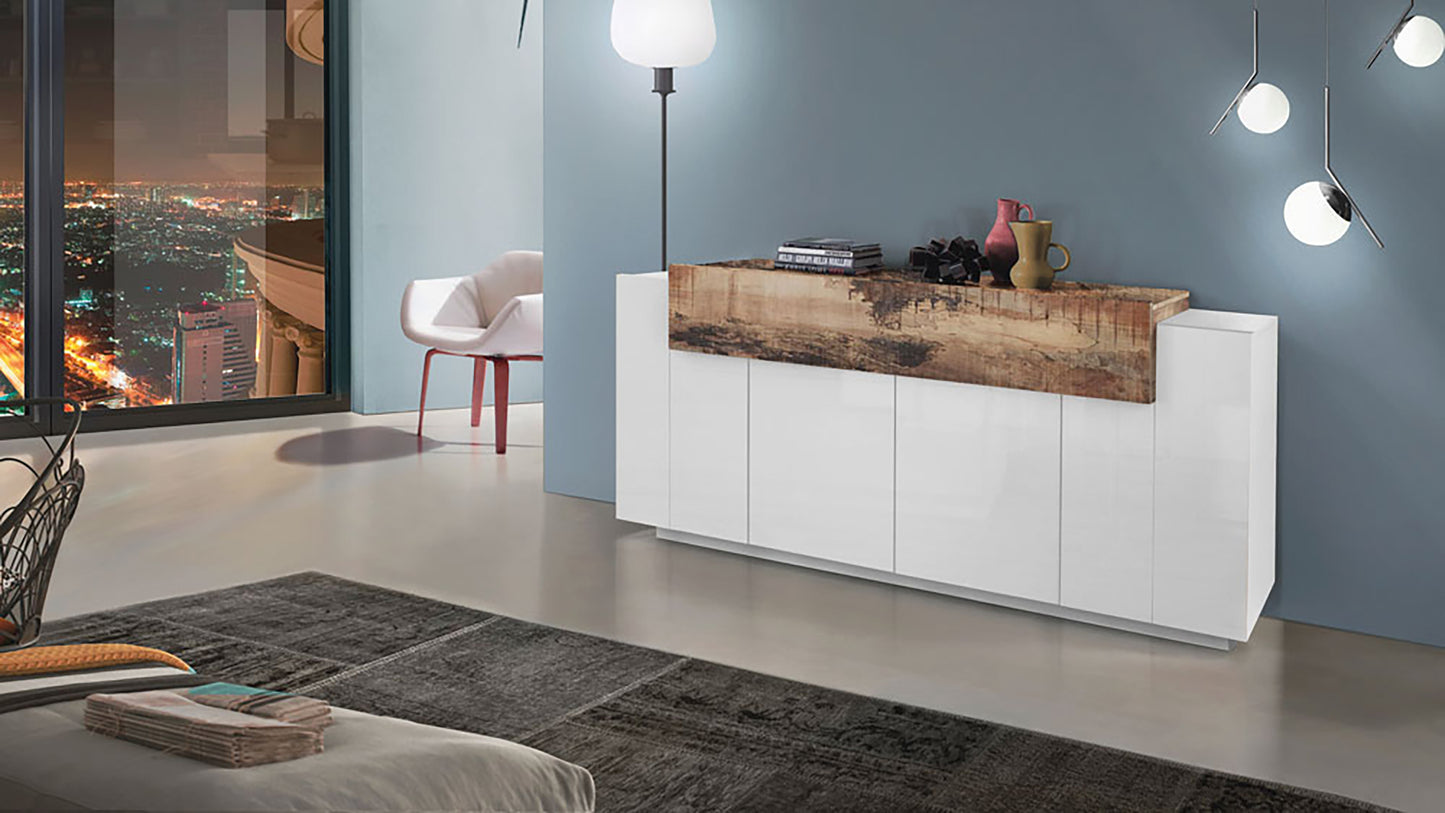 Credenza CORO 200 cm 4 ante battenti + 1 anta a ribalta