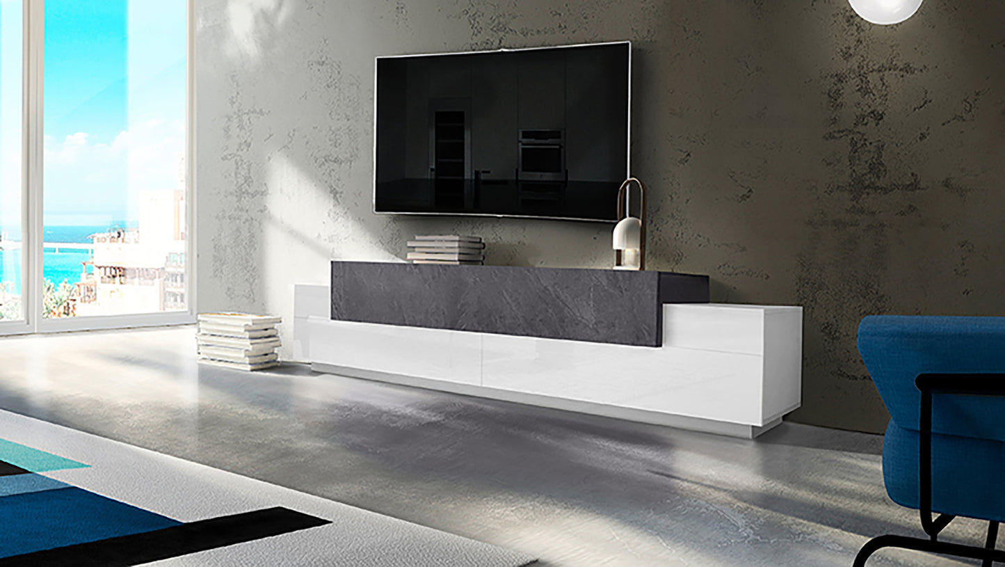 Porta tv CORO 240 cm 3 ante a ribalta