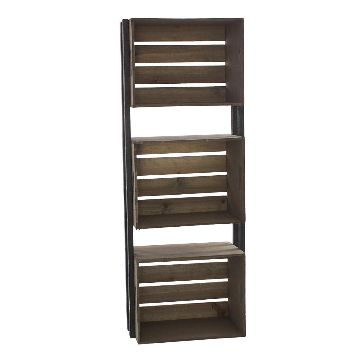Scaffale pensile in abete 43X23H112