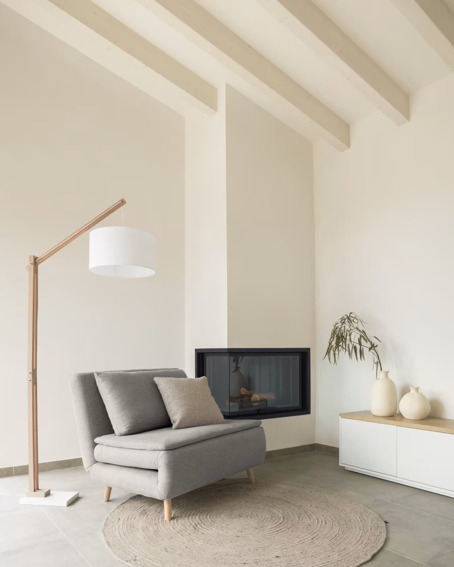 Lampada da terra Riaz, bianco