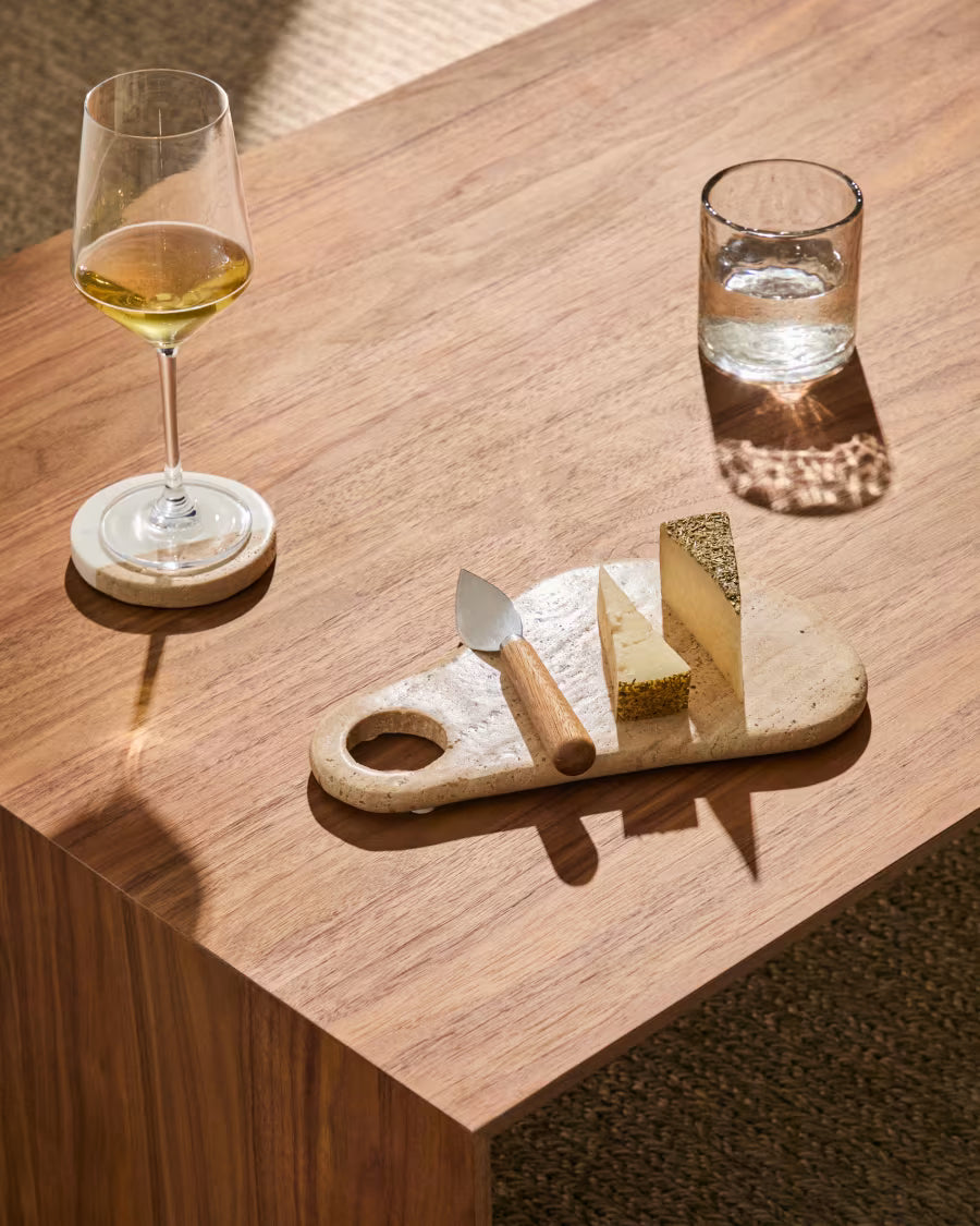 Tagliere da portata Zera in marmo beige