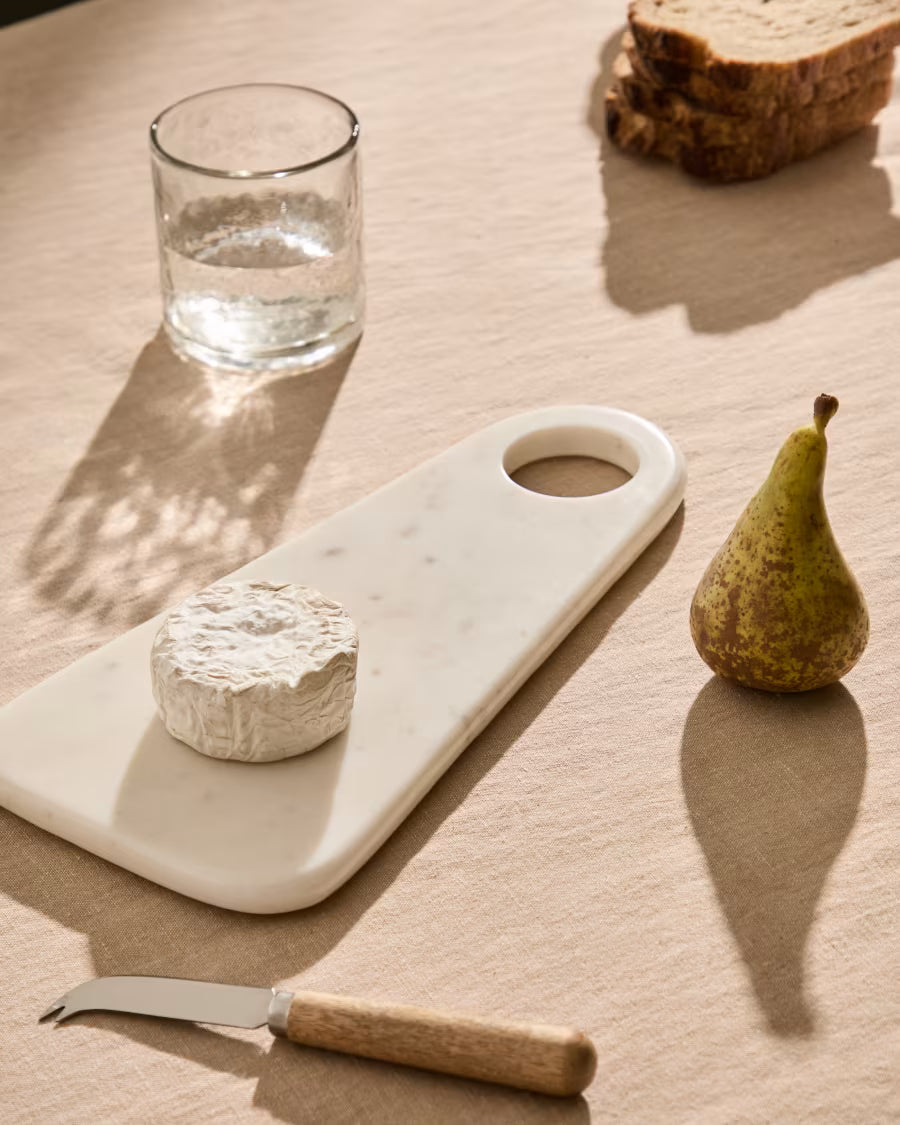 Tagliere da portata Zera in marmo bianco