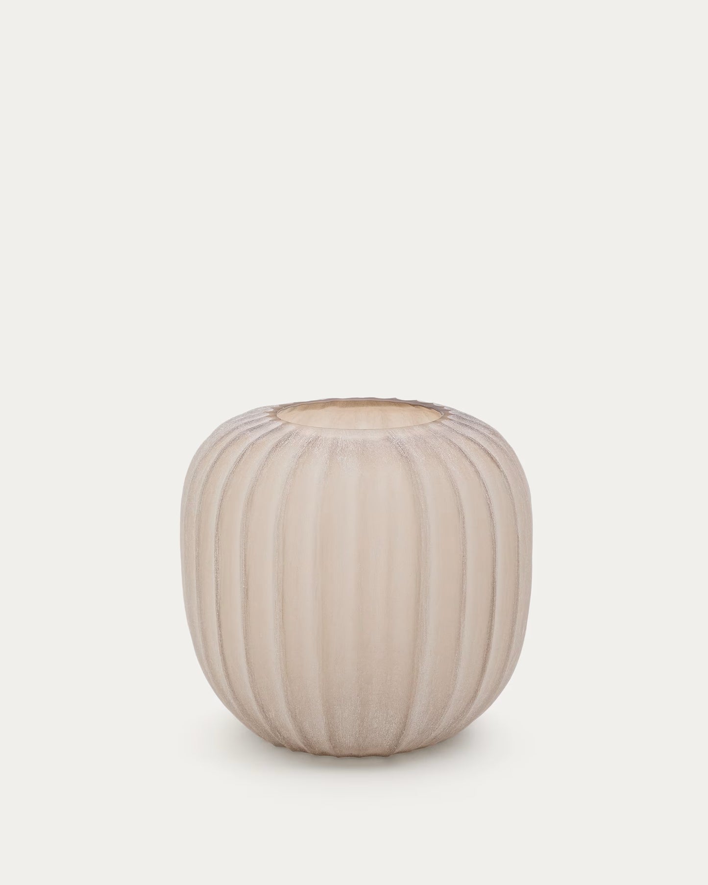 Vaso in vetro beige Lumia 27 cm