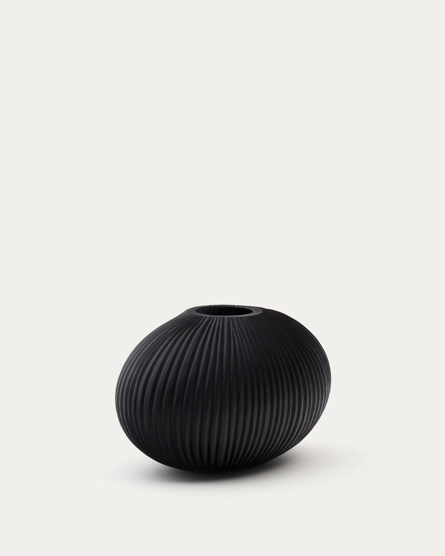Vaso in vetro grigio scuro Nivra 19 cm