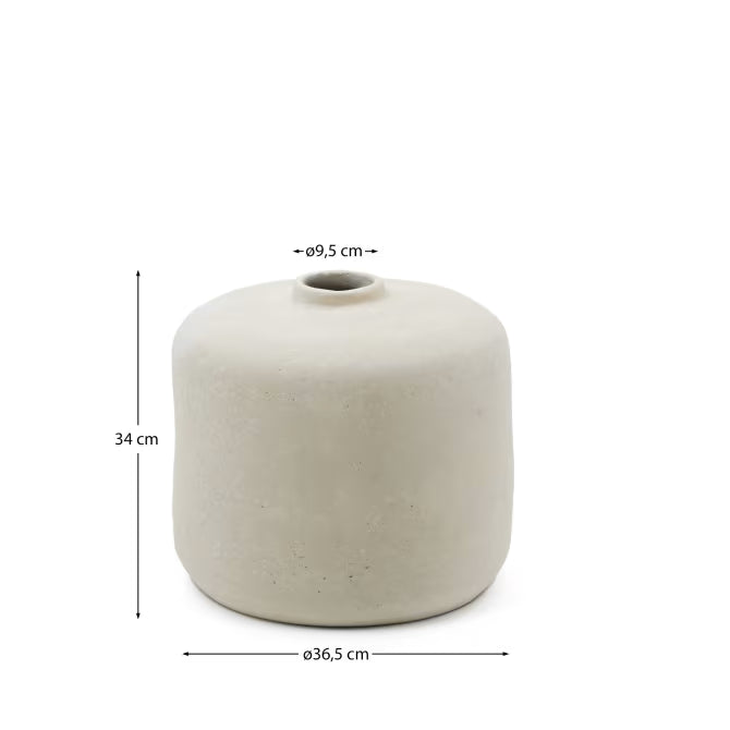 Vaso Serina in cartapesta bianca 36,5 cm