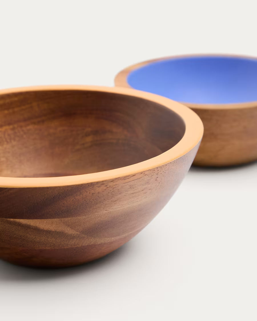 Set di 2 ciotole Zairin in legno di acacia FSC 100%