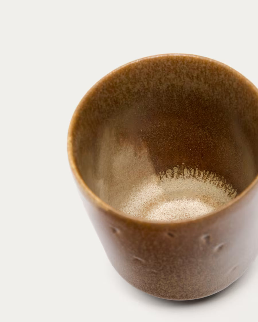 Tazza Nagoli in ceramica marrone
