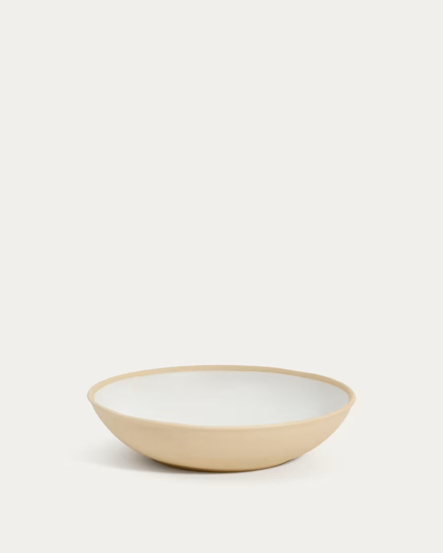 Piatto fondo Azir in ceramica beige