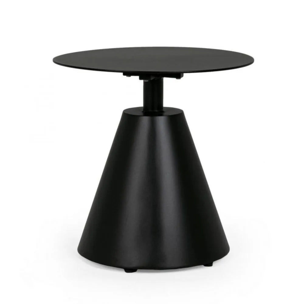 Tavolino rotondo ALOHA in alluminio nero