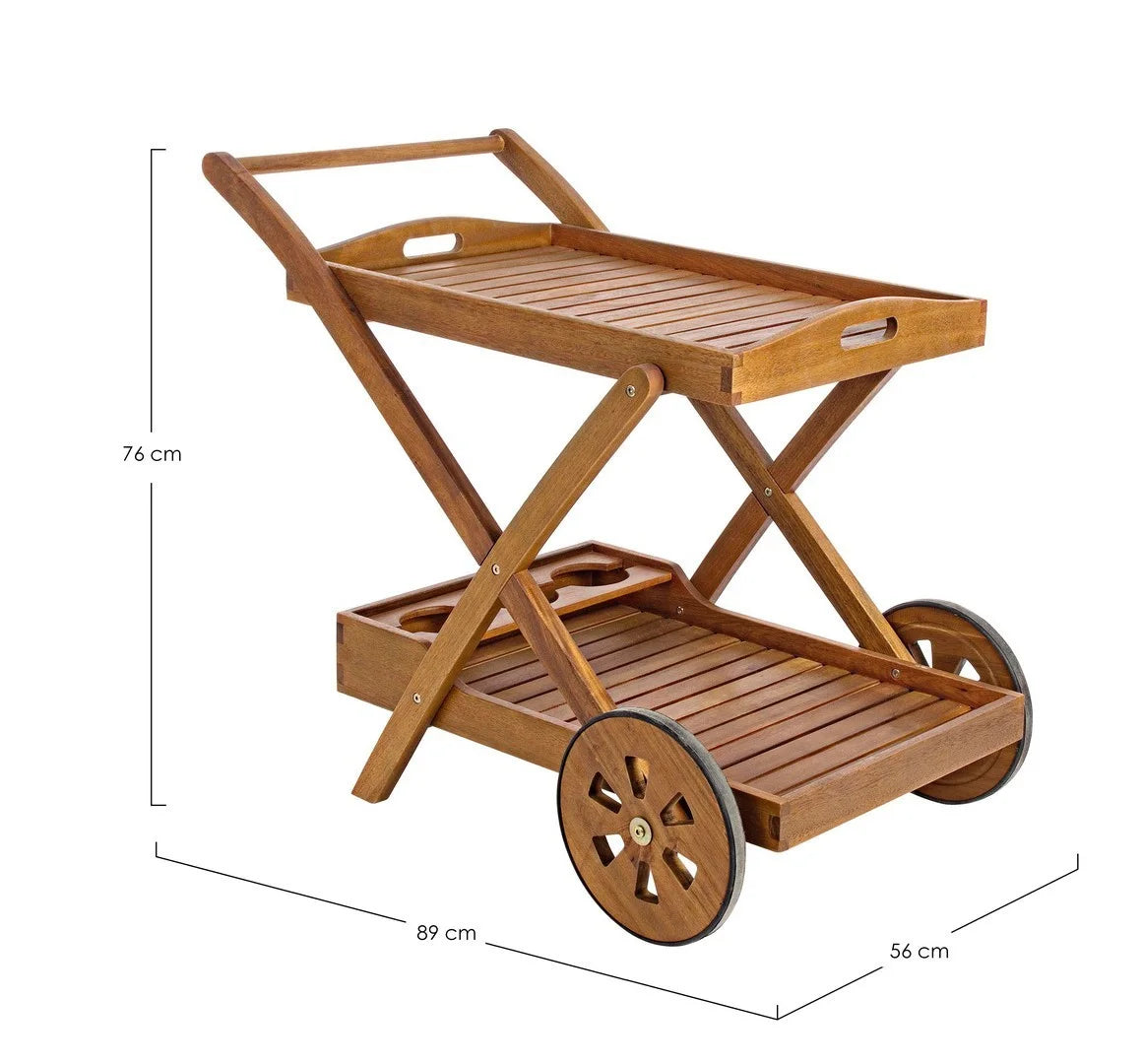 Carrello NOEMI in legno d’acacia