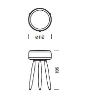 Lampada da tavolo a batteria DRUM Art. 7711
