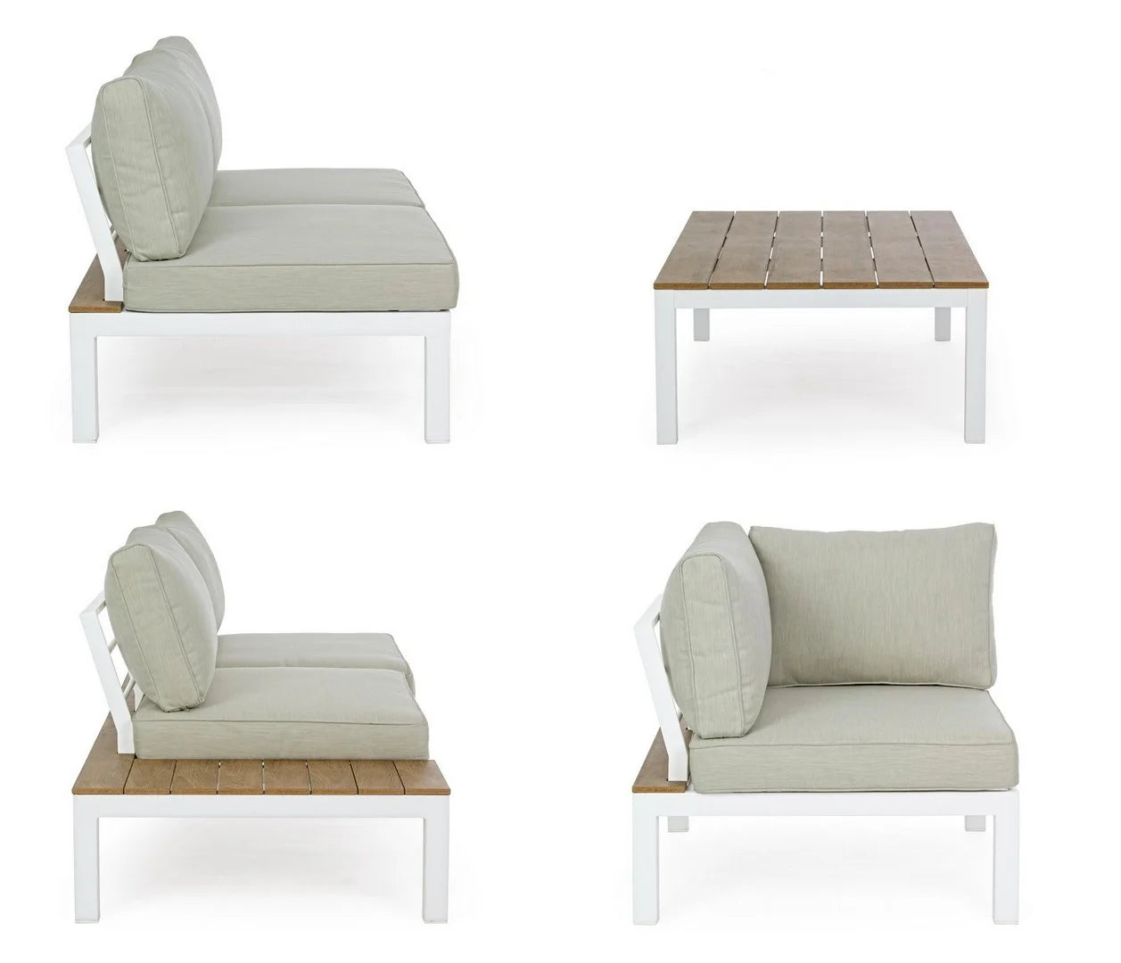 Set salotto ELIAS bianco componibile