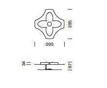 Lampada a parete ORNATO Modulo fiore “F“ Art. 2570