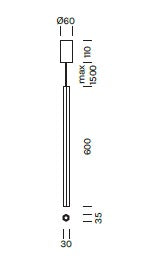 Lampada a sospensione SHINE VERTICAL Art. 9397