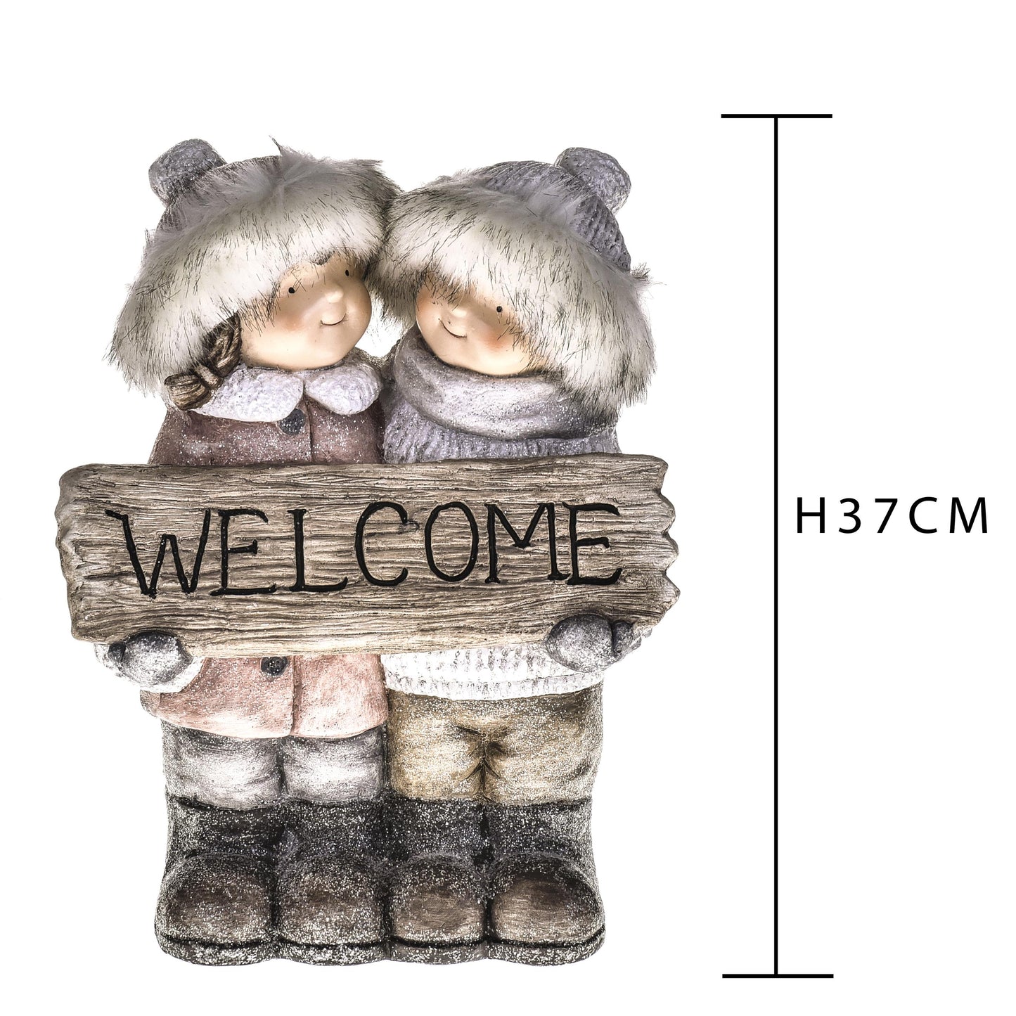 COPPIA BAMBINI H.37 CM \"WELCOME\"