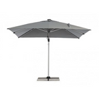 Ombrellone a braccio INES con luci LED in alluminio anodizzato e telo grigio scuro 3×4