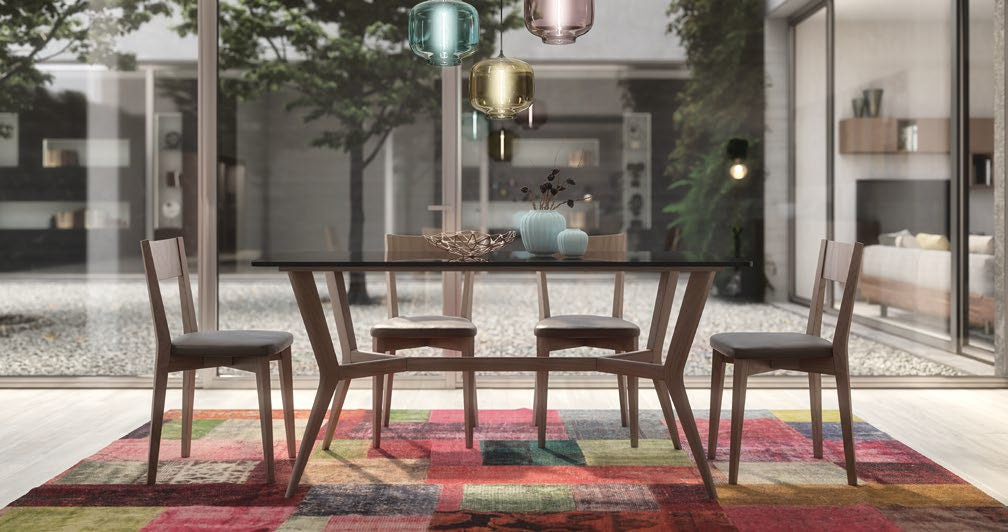 Tavolo in frassino e vetro Art.1327