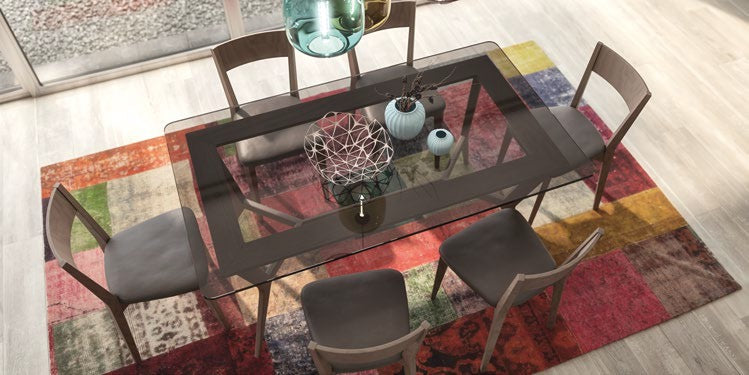 Tavolo in frassino e vetro Art.1327