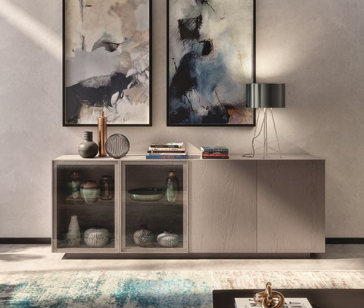Credenza 2 porte +2 vetro Art. 1333T/C