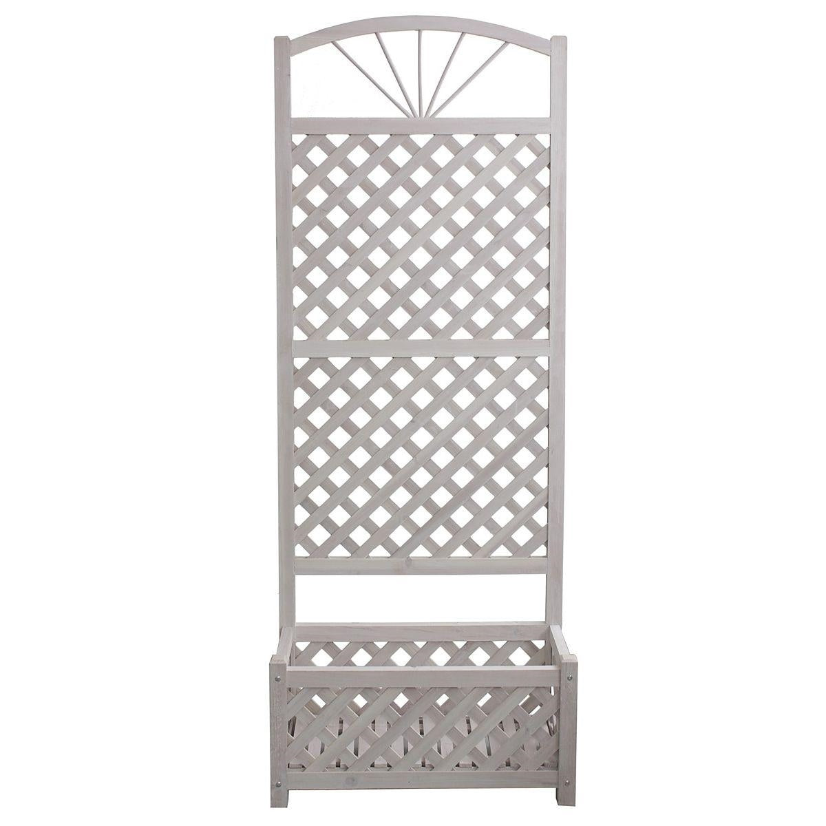 Fiorera in abete con spalliera 70X30H181