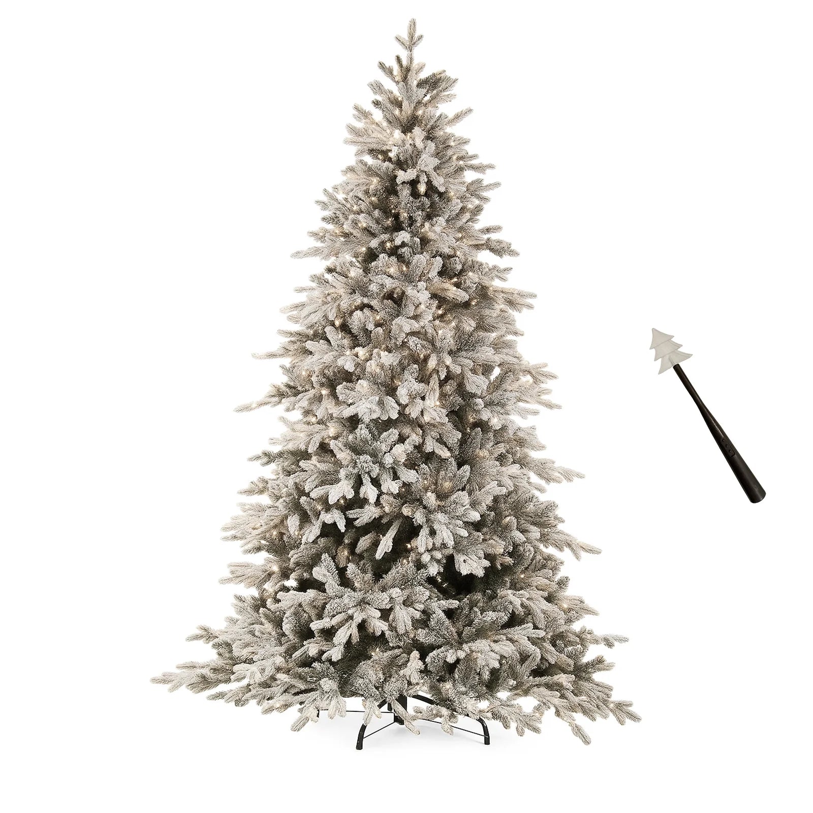 Albero innevato "SOVER" con Led e bacchetta magica 180 CM