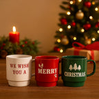 Set da 3 tazze in ceramica con decoro natalizio da 410 mL