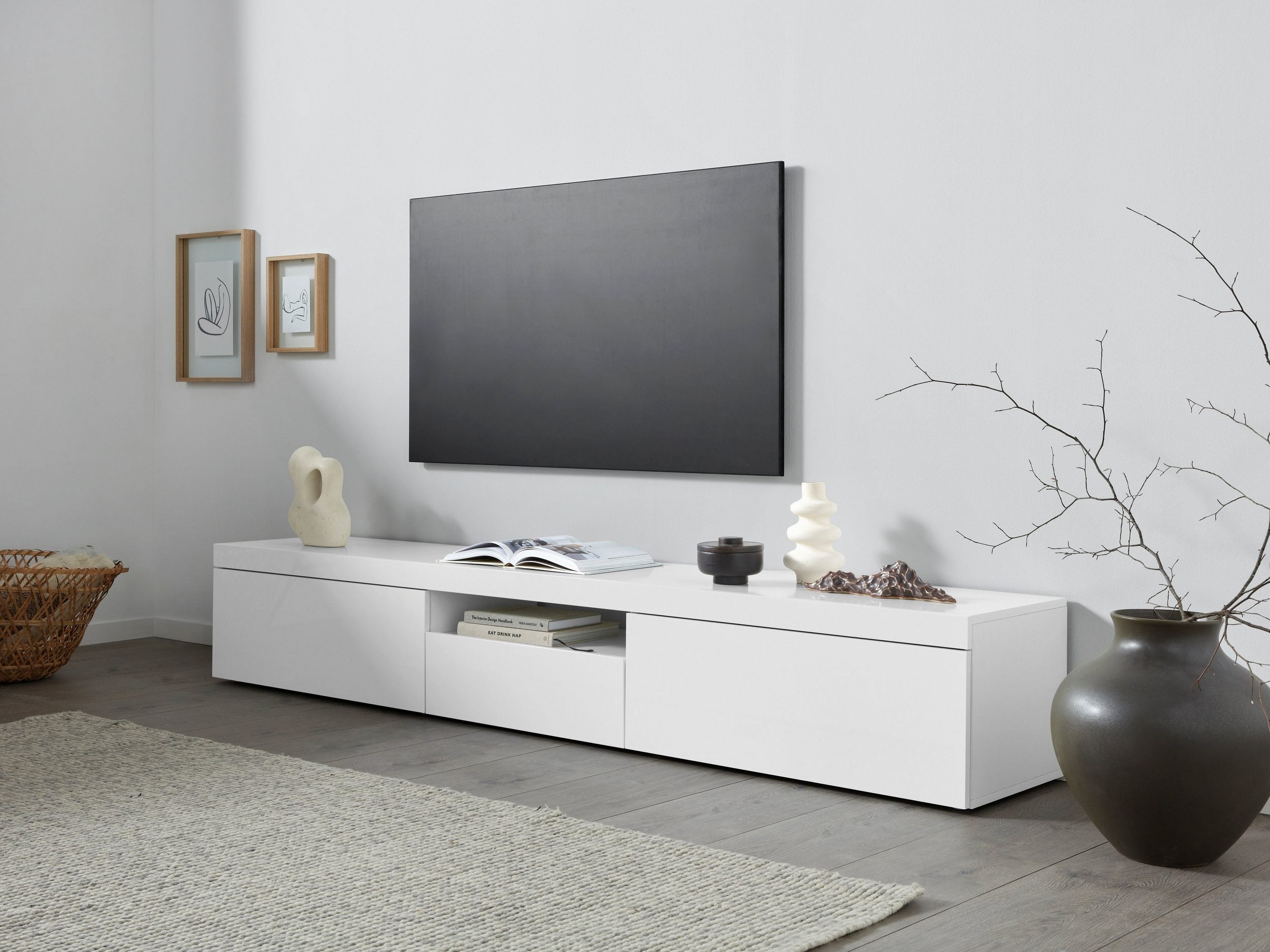Porta TV ESSENTIAL 220 cm 2 anta 1 ribalta