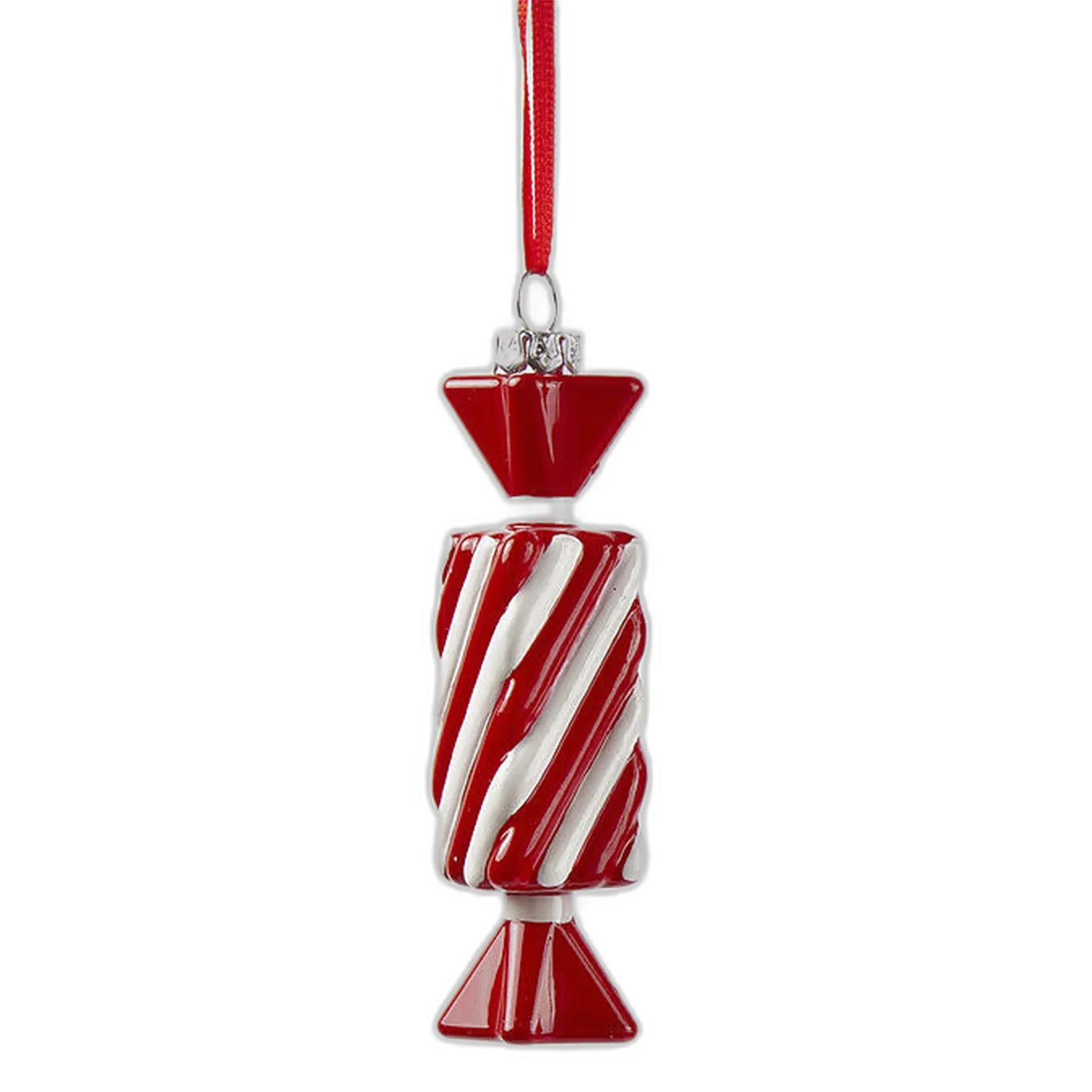 Pendaglio per albero di Natale "CARAMELLA" quadrata da 10,5 x 3 x 3 cm