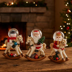 Cavallo a dondolo con pupazzo e con sfera d'acqua da 13,5 cm