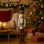 Soldatino schiaccianoci  con vestito bianco da 50 cm