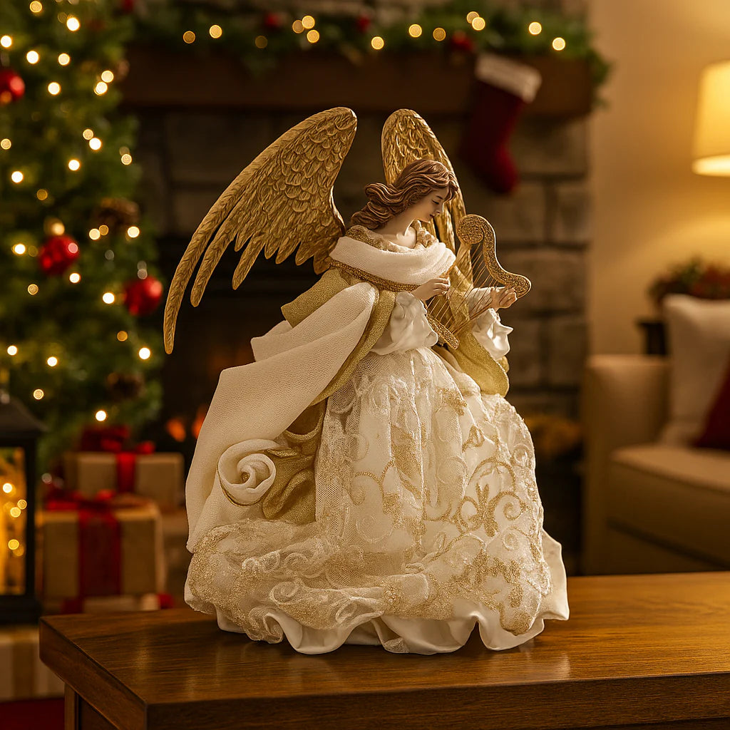 Puntale per albero di natale angelo NAIM  h28 cm