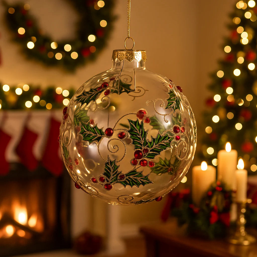 Palline di Natale in vetro decorate