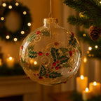 Palline di Natale in vetro decorate