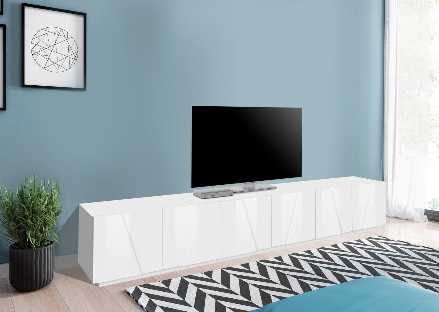 Porta tv PING 240 cm 6 ante battenti