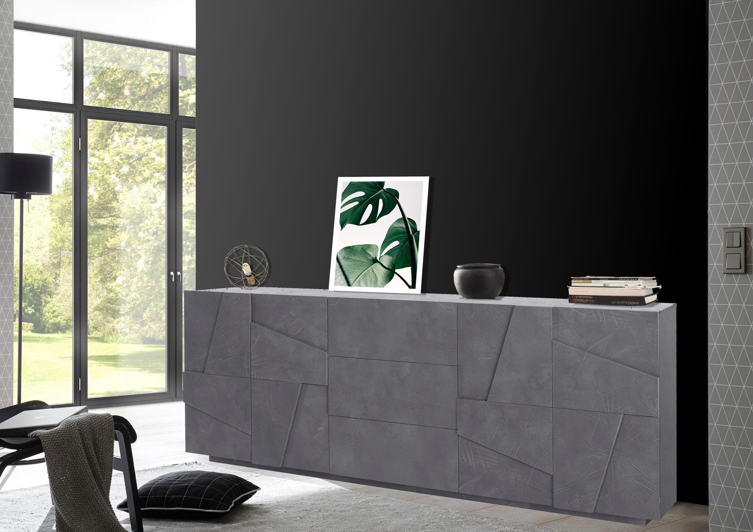 Credenza PING 220 cm 4 ante + 3 cassetti