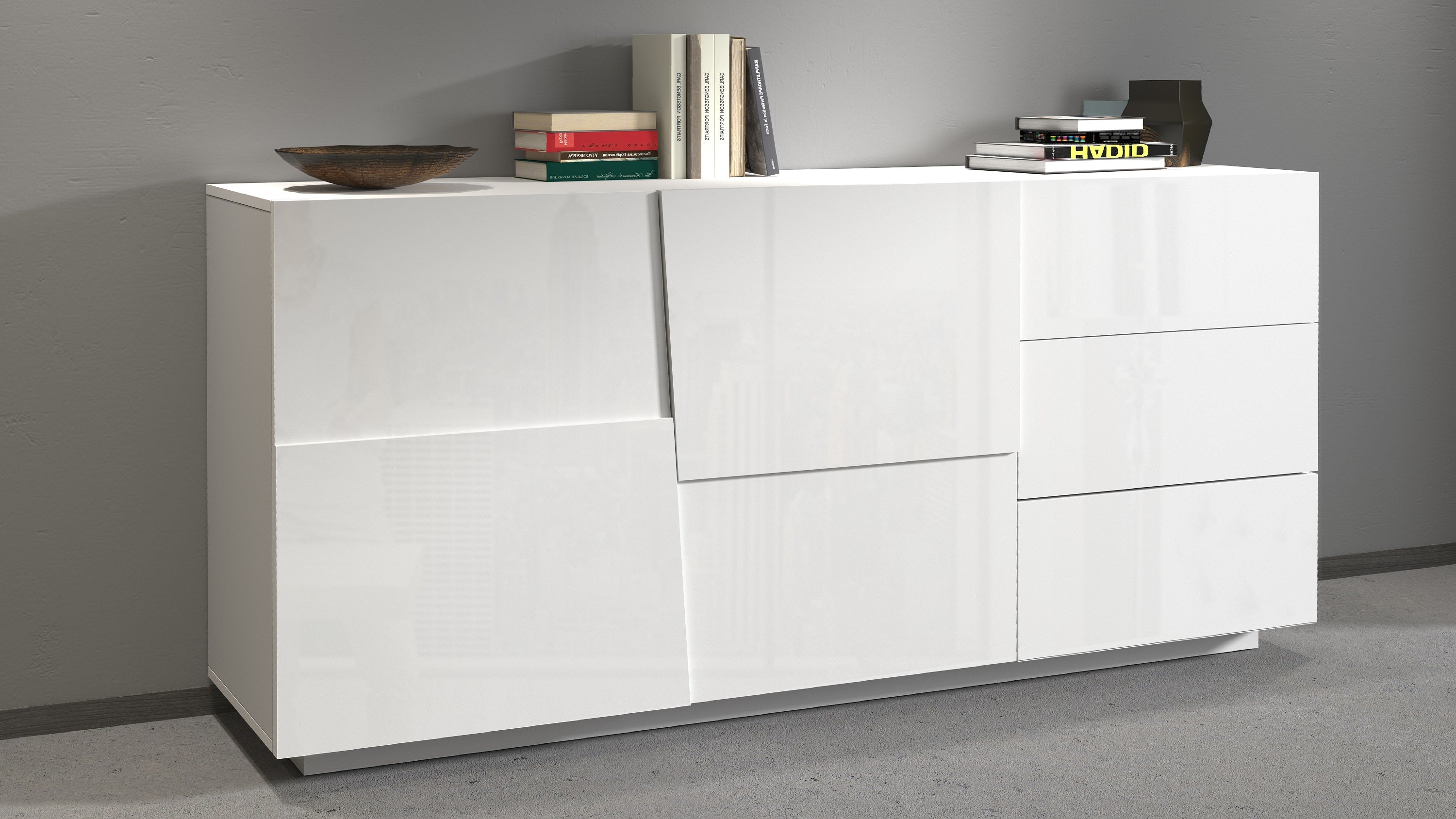 Credenza PONGO da 180 cm 2 ante e 3 cassetti