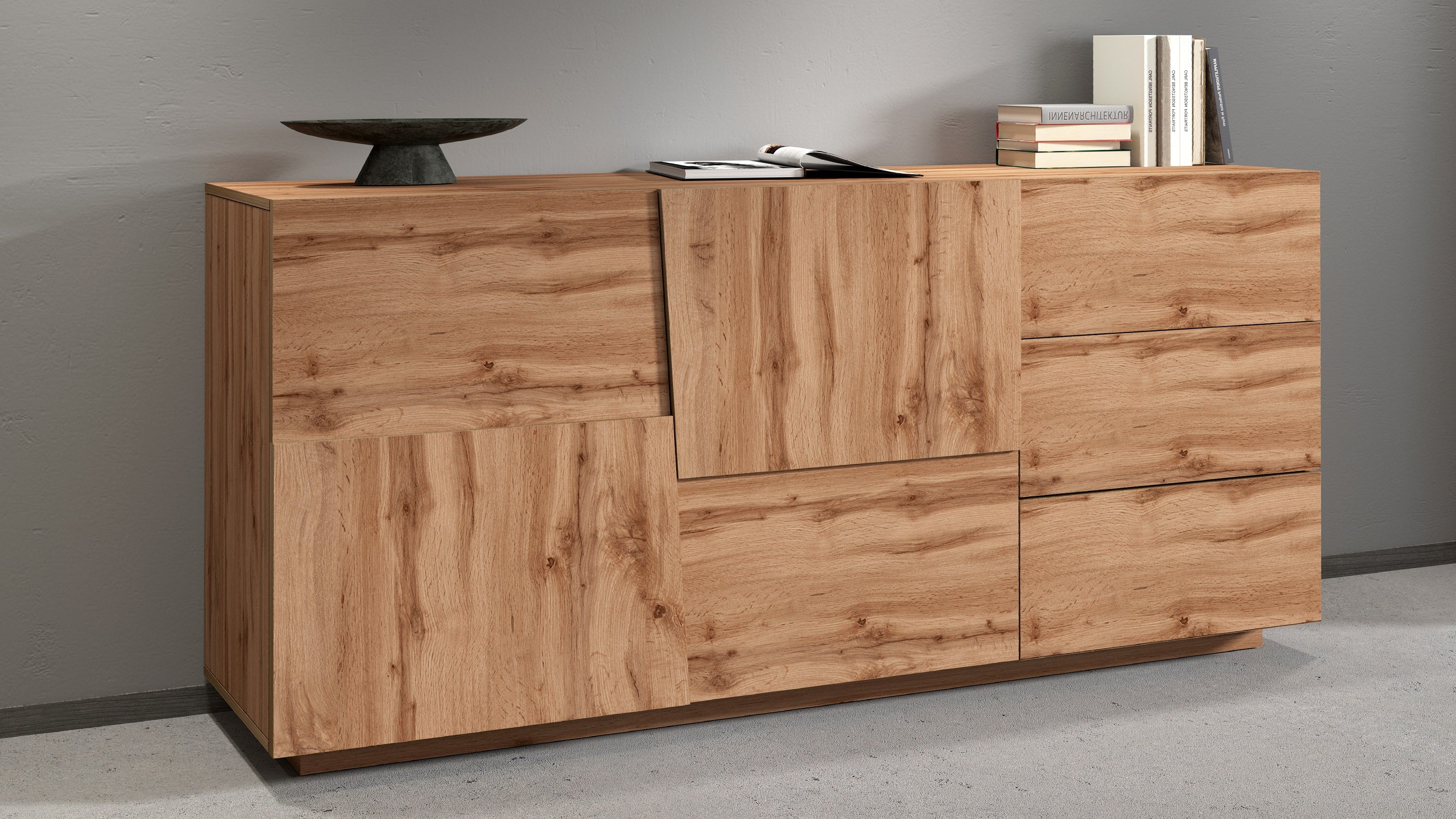 Credenza PONGO da 180 cm 2 ante e 3 cassetti