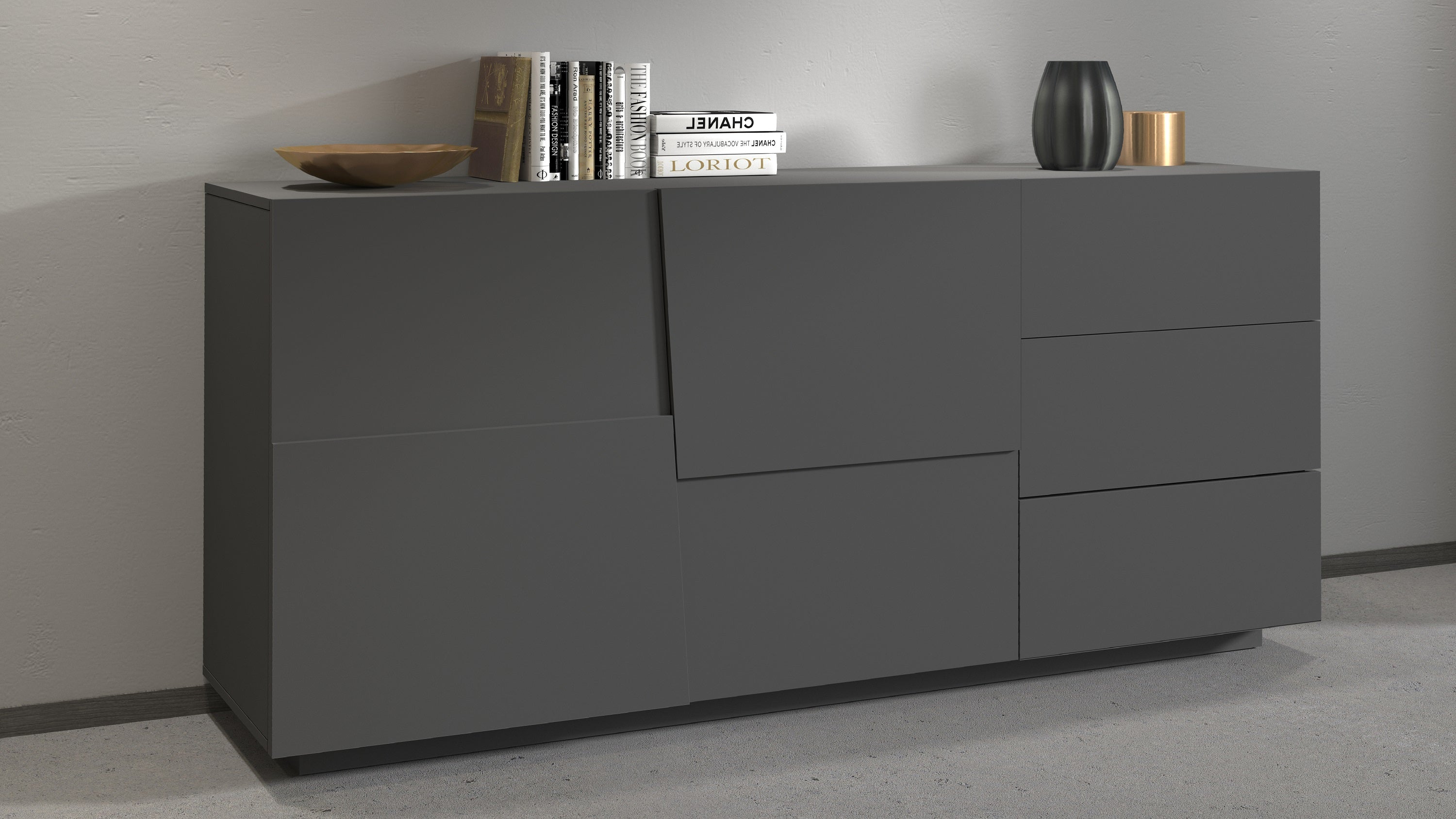 Credenza PONGO da 180 cm 2 ante e 3 cassetti