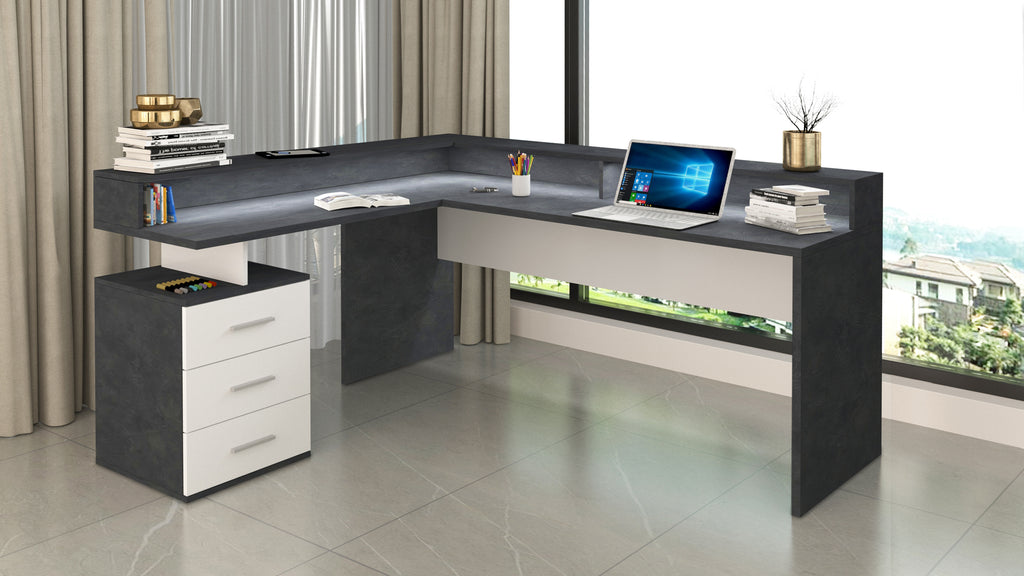 Scrivania angolare con sopralzo NEW SELINA