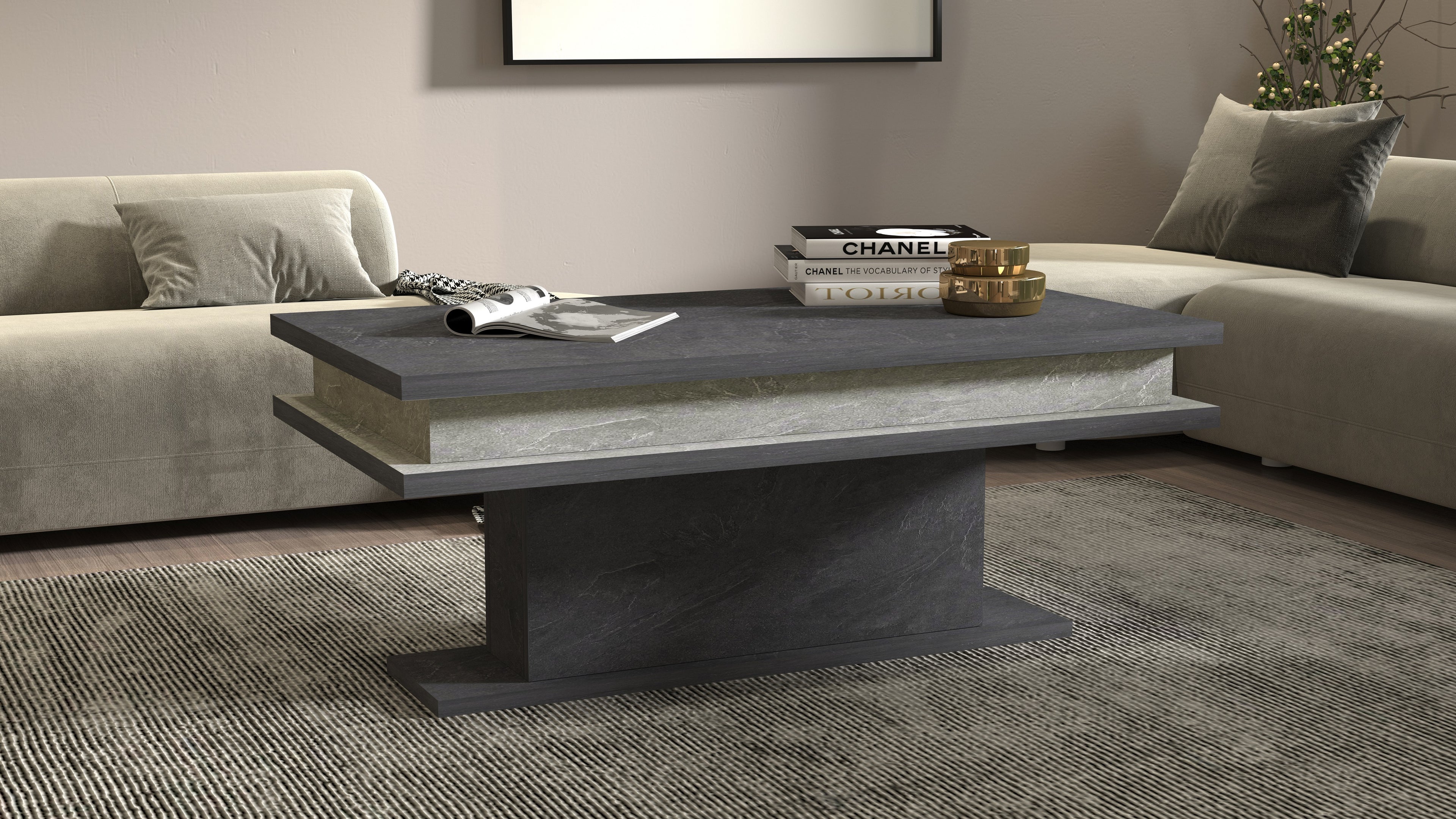 Tavolino da caffè LITTLE BIG DA 100 CM con LED