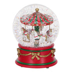 Palla con acqua e brillantini con carosello immerso da 12x12x15,8