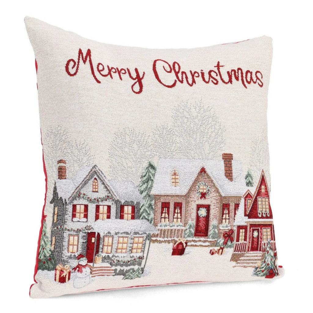 Fodera per cuscino a tema natalizio, in cotone e poliestere da 45x45 cm