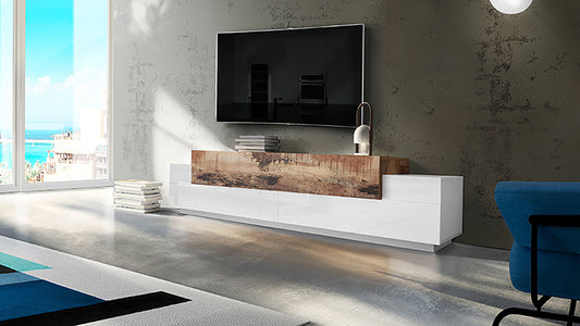 Porta tv CORO 240 cm 3 ante a ribalta