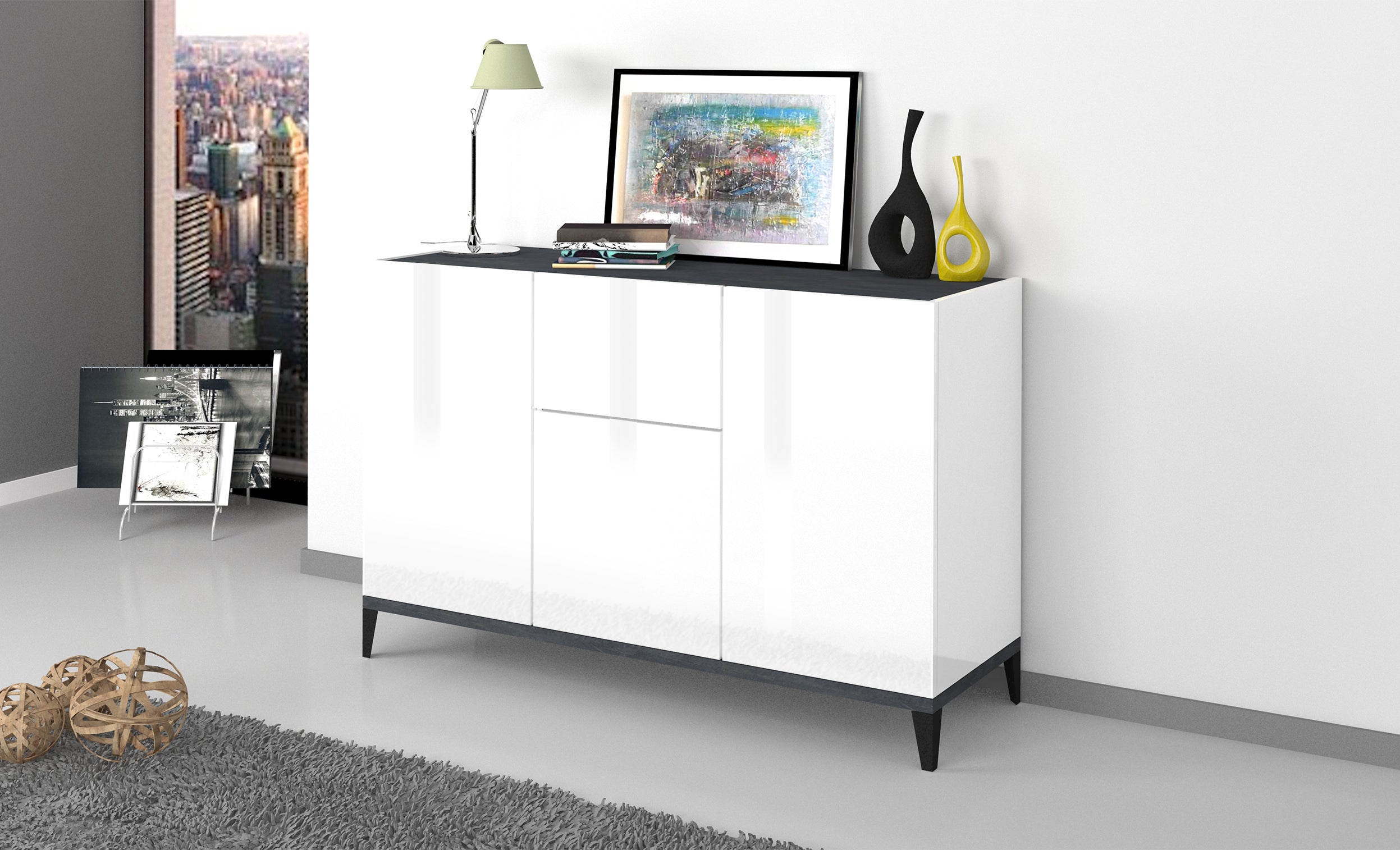 Credenza SUNRISE 3 ante + 1 cassetto da 120 cm