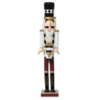 Soldatino schiaccianoci  con vestito bianco da 50 cm