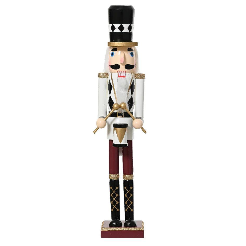 Soldatino schiaccianoci  con vestito bianco da 50 cm