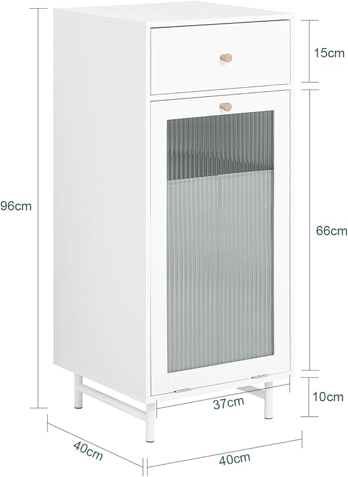 Mobiletto lavanderia con portabiancheria