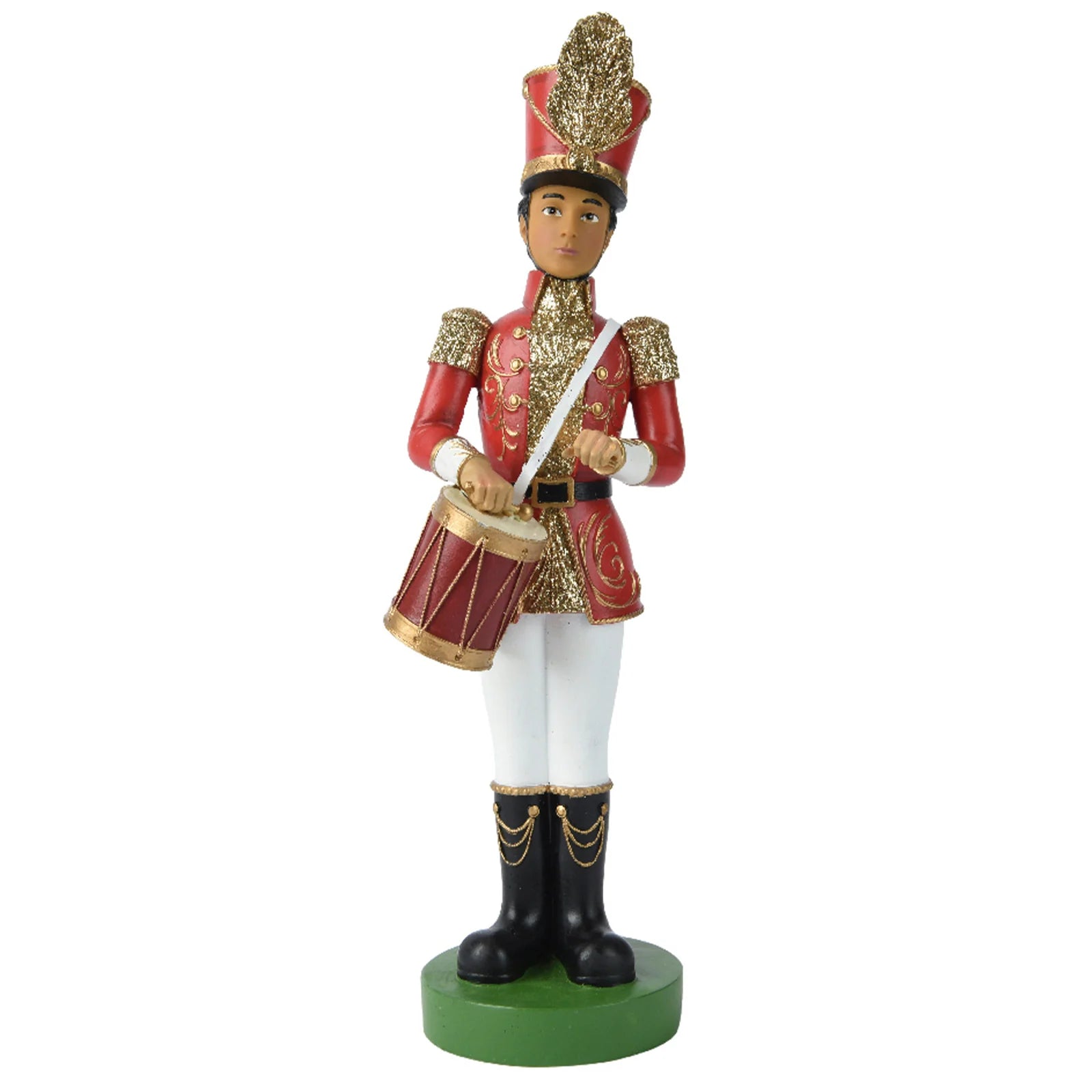 Statuetta decorativa Soldatino con tamburo a in resina da 35 cm