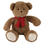 Orsacchiotto con sciarpa in maglia rossa, decorazioni natalizie da 30 cm