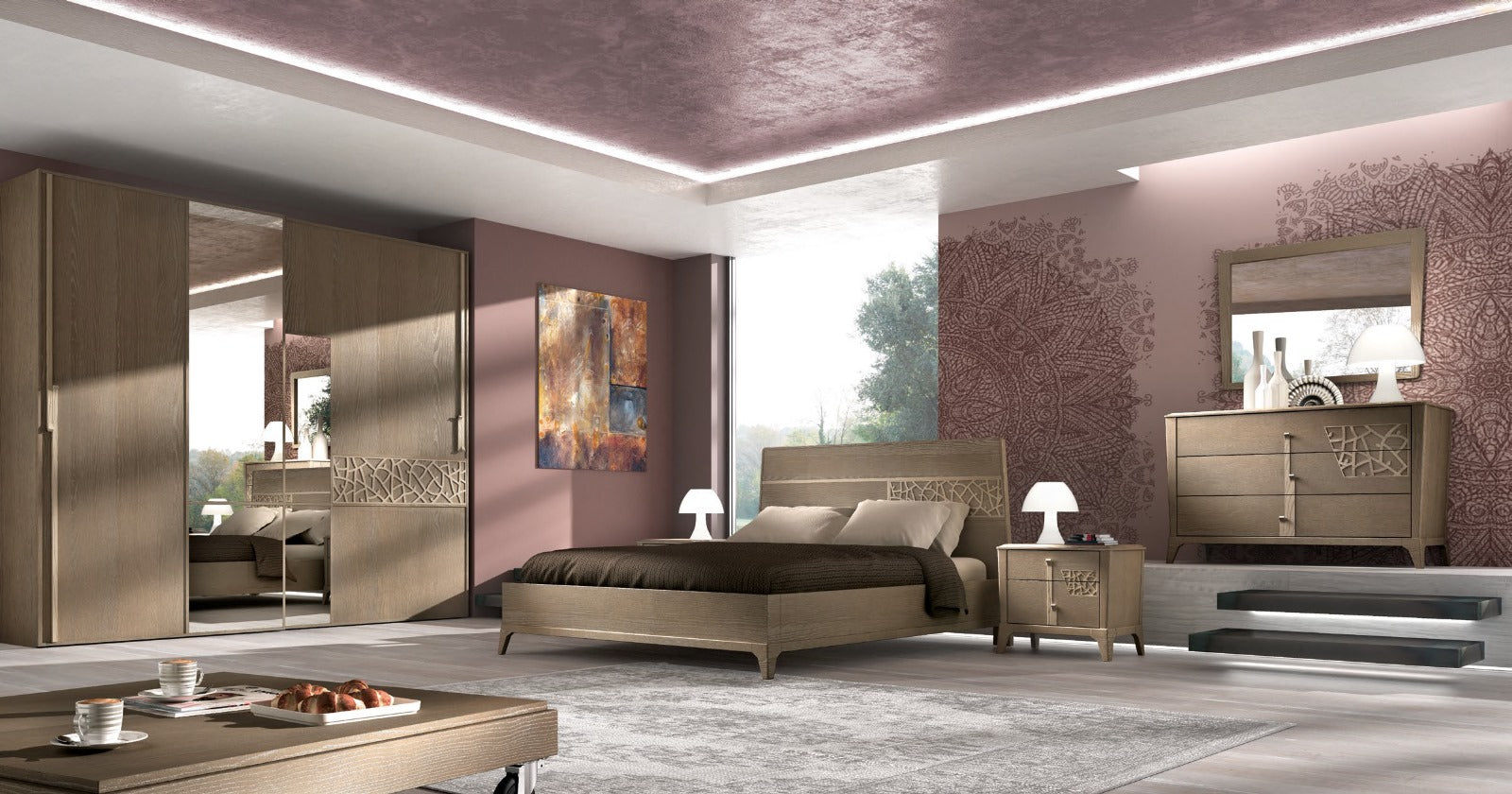 Armadio 2 ante specchi senza cassettiera